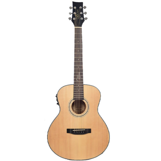 Groovy GMJ-EQ 38 Inch Spruce Acoustic Electric Guitar with Bag and Pickup (GMJ)