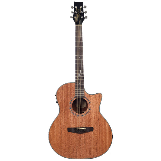 Groovy GTAMH-EQ 41 Inch Full Size Mahogany Acoustic Electric Guitar with Pick Up And Bag (GTA)