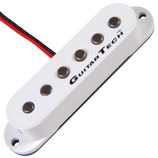 Guitar Tech GT672 Single Coil Bridge Pickup for Electric Guitar - White (GT 672)