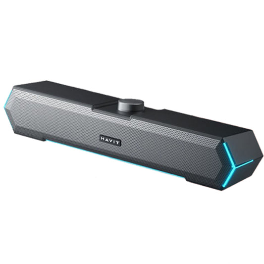 Havit M19 Wired Soundbar Desktop Speaker With Subwoofer and RGB Lighting