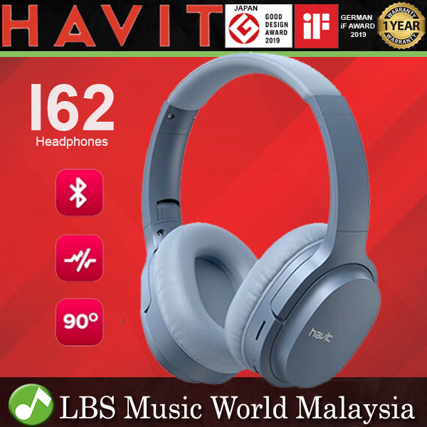 Havit I62 Wireless Bluetooth Headphones with Ergonomic Design and Extra Bass Headset