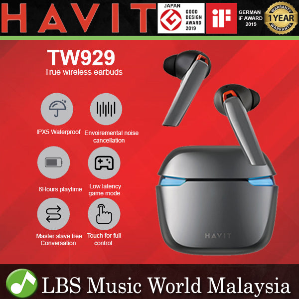 Havit TW929 TWS Wireless Bluetooth Stereo Gaming Earbuds