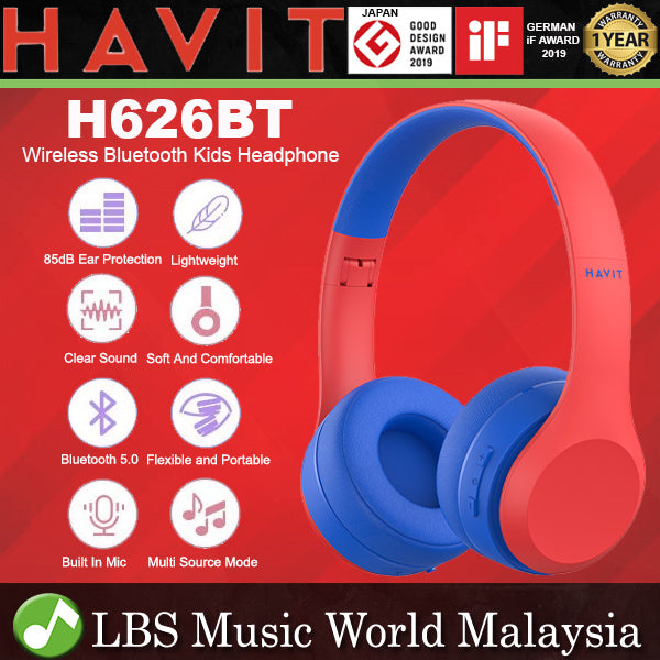 HAVIT H626BT Waterproof Wireless Bluetooth Headphone with Built In Headset Mic