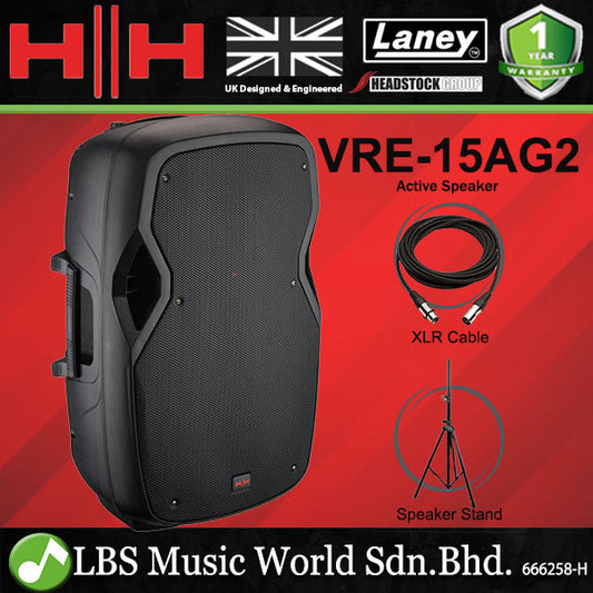 HH Electronics VRE-15AG2 800 Watt 15 Inch Vector Active Powered Speaker with Bluetooth (VRE15AG2 VRE 15AG2)
