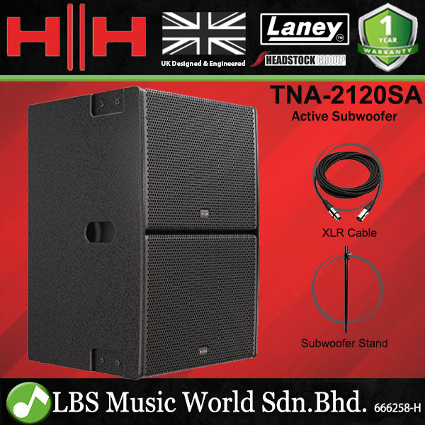 HH Electronics TNA-2120SA 1200 Watt 2x12 Inch Active Subwoofer (TNA2120SA TNA 2120SA)