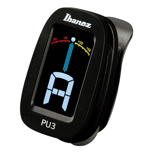 Ibanez PU3 Clip On Chromatic Tuner with Automatic Power On and Off Switch - Black