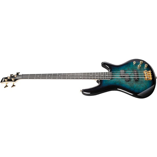 Ibanez GSR200PC Electric Bass Guitar with Purpleheart Fretboard - Transparent Marine Burst