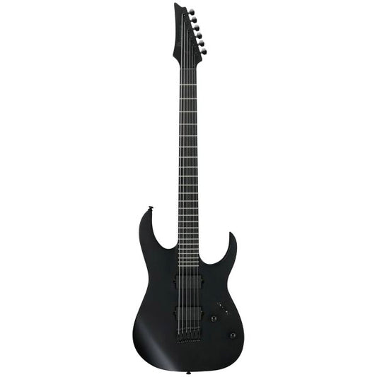 Ibanez RGRTBB21 Baritone Nyatoh Wing Body Electric Guitar with HH Pickup and Ebony Fretboard - Black Flat