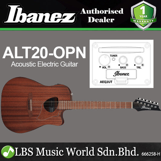 Ibanez ALT20 Acoustic Electric Guitar Sapele Top Altstar Body with Walnut Fretboard
