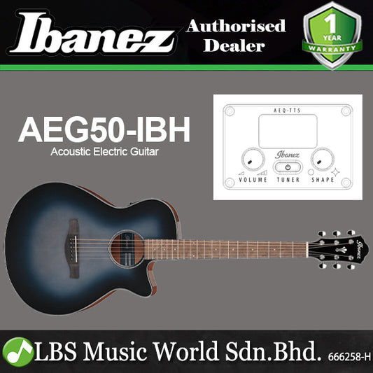 Ibanez AEG50 Spruce Top Grand Concert AEG Series Acoustic Electric Guitar