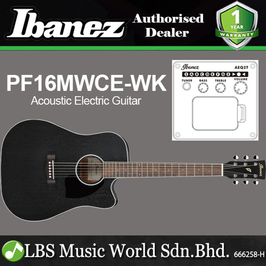 Ibanez PF16MWCE Dreadnought Cutaway Acoustic Electric Guitar with Laurel Fretboard (PF16 MWCE)
