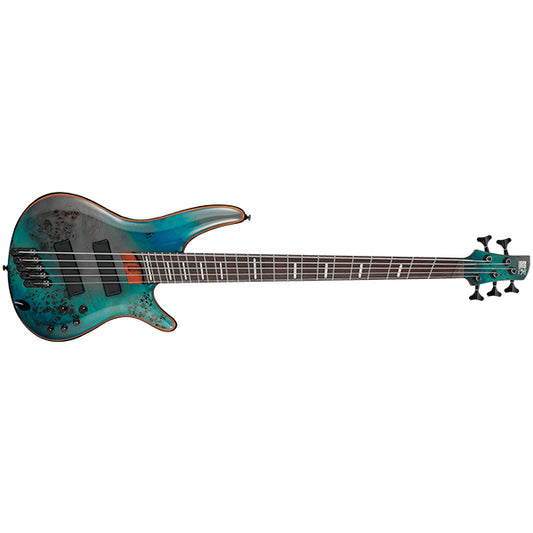 Ibanez SRMS805-TSR 5-String Multi Scale Electric Bass Guitar - Tropical Seafloor