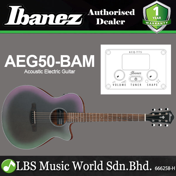 Ibanez AEG50 Spruce Top Grand Concert AEG Series Acoustic Electric Guitar
