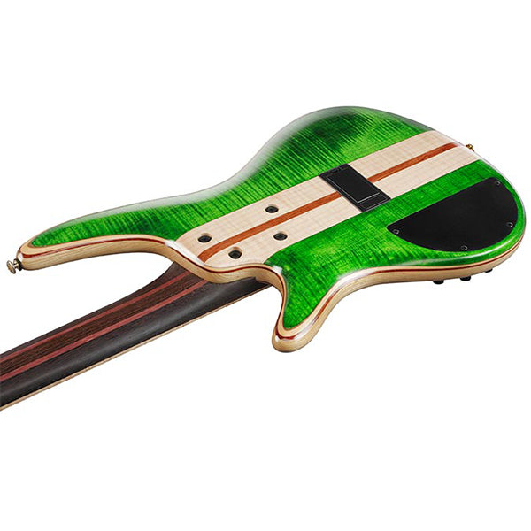 Ibanez SR5FMDX Premium 5 String Ash Body Electric Bass Guitar with Maple Fretboard and SS Pickup - Emerald Green Low Gloss