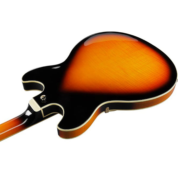 Ibanez AS113 Artstar Semi Hollowbody Electric Guitar with Ebony Fretboard and HH Pickup - Brown Sunburst (AS 113)
