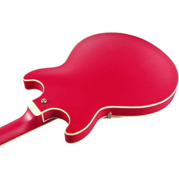 Ibanez AMH90 Artcore Expressionist Hollowbody Electric Guitar with Ebony Fretboard and HH Pickup - Cherry Red Flat (AM H90)