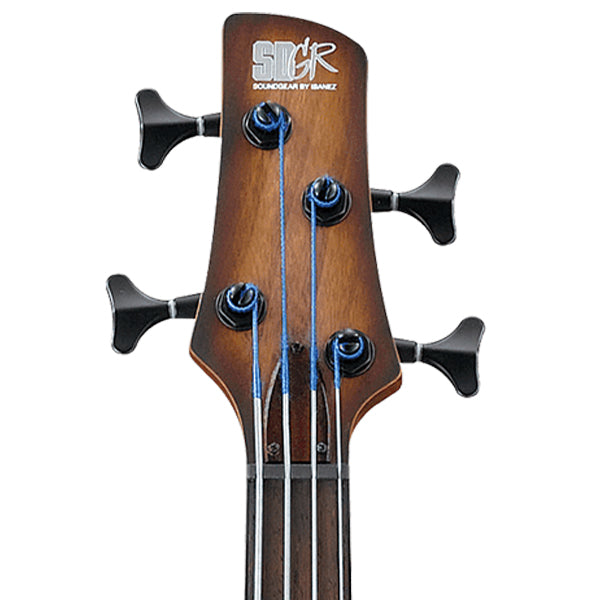 Ibanez SRH500F 4 String Hollow Body Fretless Electric Bass Guitar with Piezo Pickup - Natural Browned Burst Flat