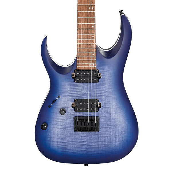 Ibanez RGA42FML Solid Nyatoh Body Left Handed Electric Guitar HH Pickup with Jatoba Fretboard - Blue Lagoon Burst Flat