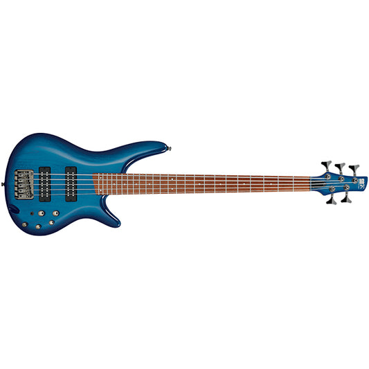 Ibanez SR375E 5 String Electric Bass Guitar Solid Maple Body - Sapphire Blue (SR375E SPB)