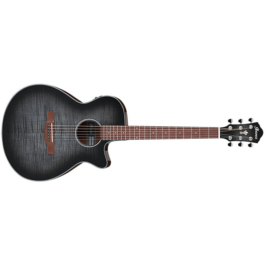 Ibanez AEG70 Acoustic Electric Guitar With AEG Body Nyatoh Neck - Transparent Charcoal Burst High Gloss (AEG70 TCH)