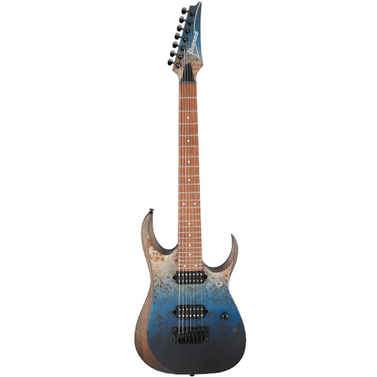 Ibanez RGD7521PB 7 String Solid Nyatoh Body ELectric Guitar HH Pickup with Jatoba Fretboard - Deep Seafloor Fade Flat
