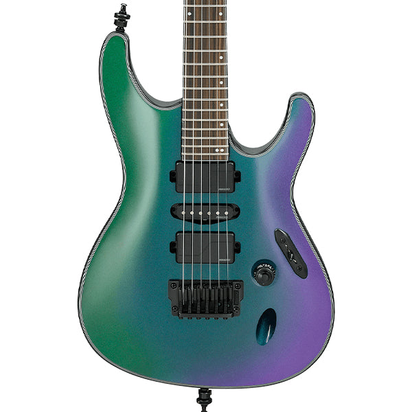 Ibanez S671ALB Axion Solid Nyatoh Body Electric Guitar HSH Pickup with Bound Eboby Fretboard - Blue Chameleon
