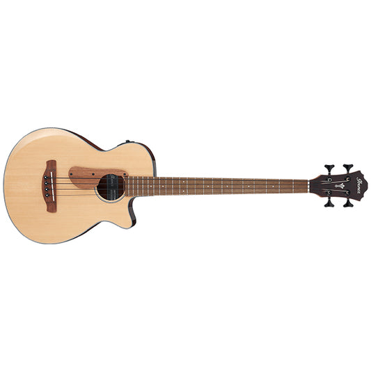 IBANEZ AEGB30E Mahogany Body Acoustic Electric Guitar Bass - Natural High Gloss