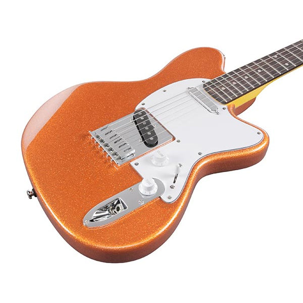Ibanez YY20 Yvette Young Signature Alder Body Electric Guitar with SS Pickup and Rosewood Fingerboard - Orange Cream Sparkle