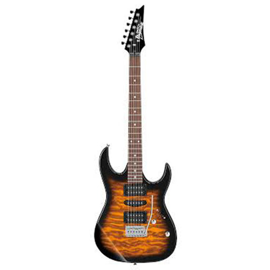 Ibanez GRX70QA-SB Solid Body Poplar Body Humbucker Pickup Electric Guitar Sunburst (GRX70QA)