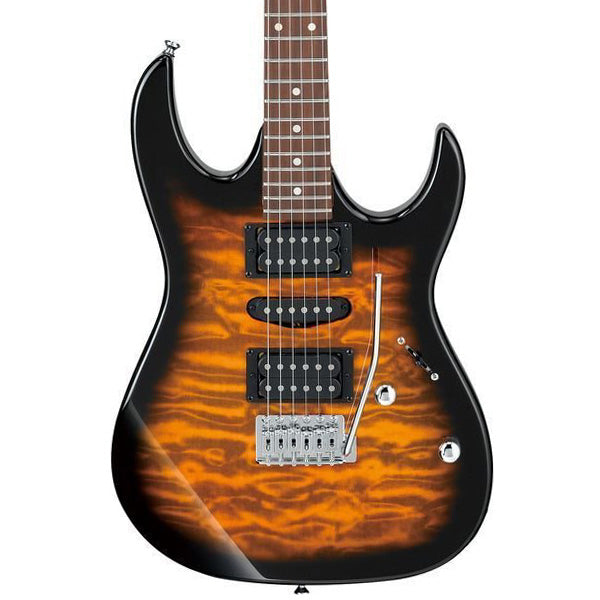 Ibanez GRX70QA-SB Solid Body Poplar Body Humbucker Pickup Electric Guitar Sunburst (GRX70QA)