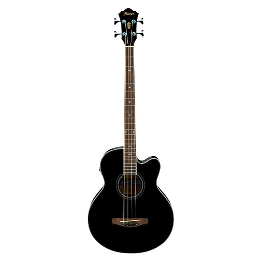 Ibanez AEB8E-BK AEB Body Spruce Top Acoustic Bass Guitar High Gloss Black (AEB8E)