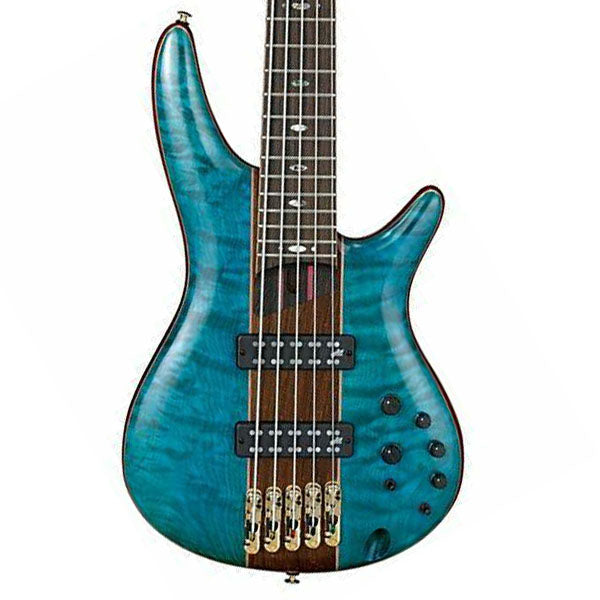 Ibanez SR2405W- CGL Premium 5 String African Mahogany body Electric Guitar Bass Caribbean Green Low Gloss (SR2405W CGL)