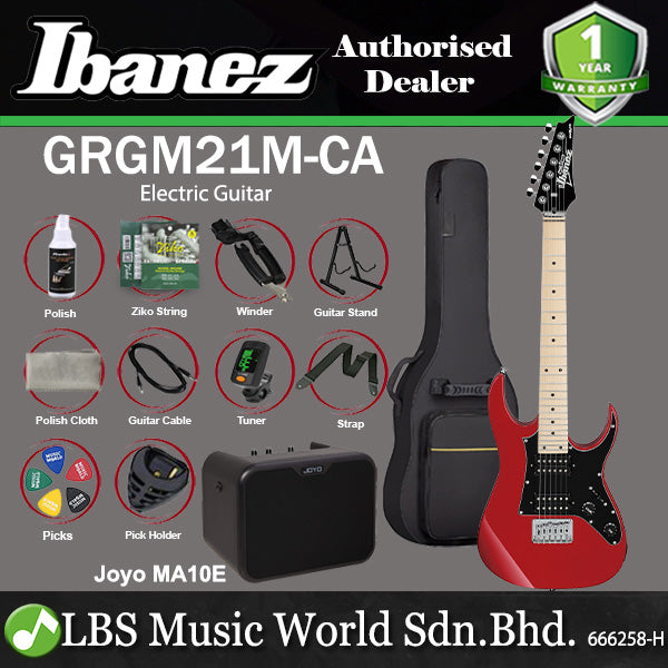Ibanez GRGM21M Standard Basswood Body Electric Guitar - Candy Apple (GRGM 21M)
