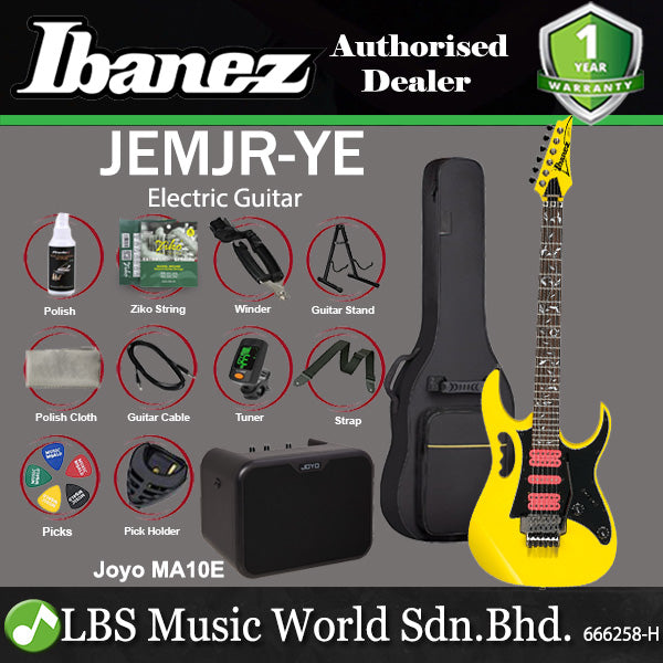 Ibanez JEMJRSP Steve Vai Solid Mahogany Body Meranti Electric Guitar - Yellow (JEMJR SP)