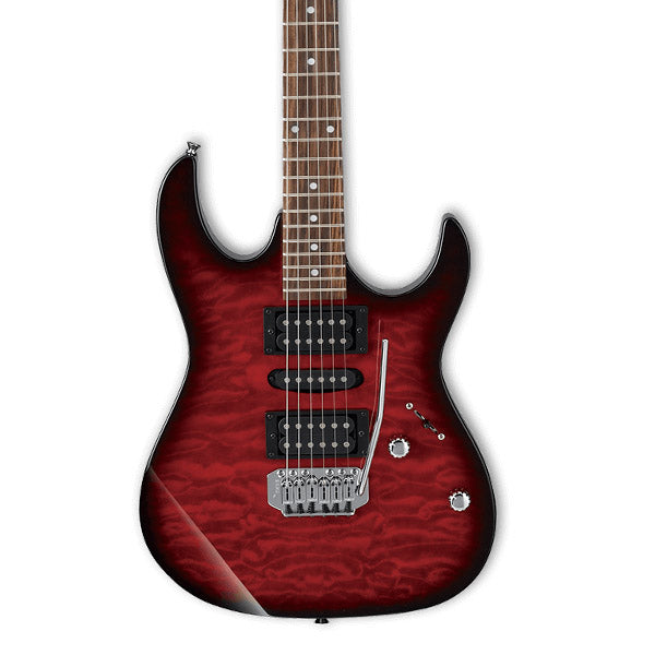 Ibanez Gio GRX70QA-TRB Solid Basswood Body Electric Guitar Transparent Red Burst (GRX70QA)