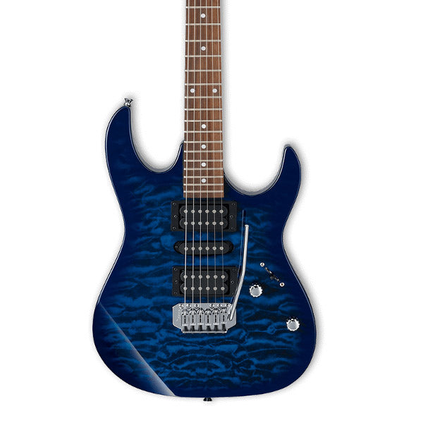 Ibanez Gio GRX70QA-TBB Solid Poplar Body Electric Guitar Transparent Blue Burst (GRX70QA)
