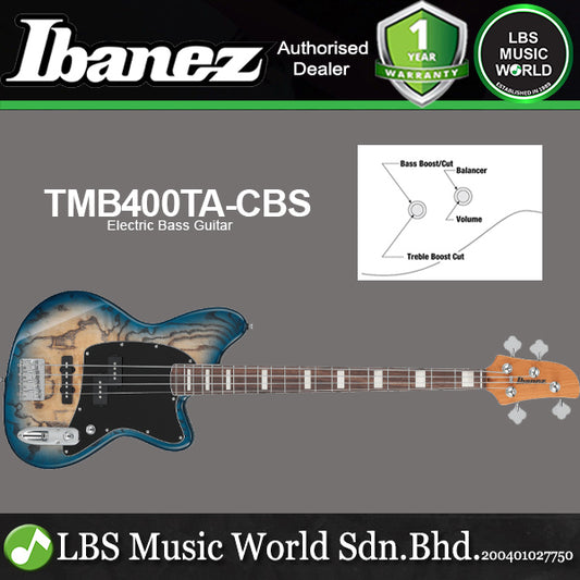 Ibanez TMB400TA 4 String Poplar Body Tamo Ash Top Electric Bass Guitar