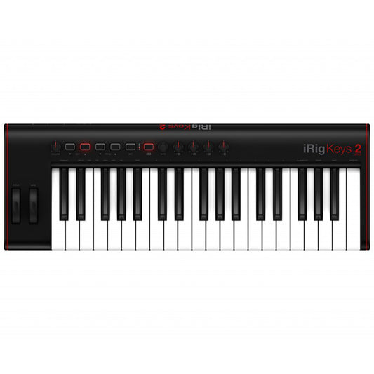 IK Multimedia iRig Keys 2 37 Key Midi Controller Keyboard with Velocity Sensitive for iOS, Android, Mac and PC