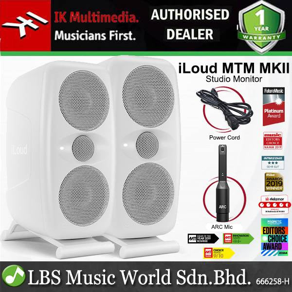 IK Multimedia iLoud MTM MKII 100 Watt 2 Way Powered Studio Monitor Built in ARC Self Calibration