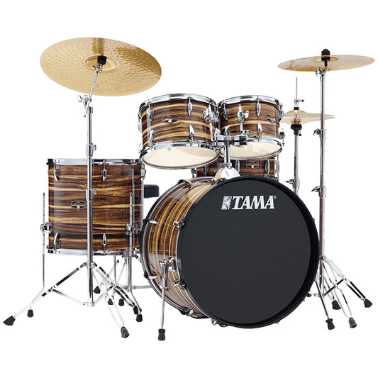 Tama Imperialstar IE52KH6W 5 Piece Drum Set with Istanbul Agop MS-X Cymbal Set - 22 Inch Bass Drum (Imperial Star)