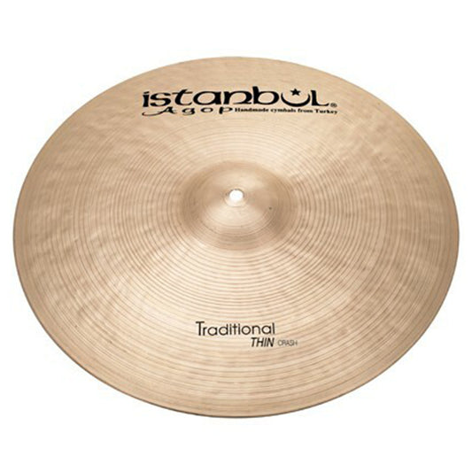 Istanbul Agop Cymbals 17" Traditional Thin Crash Cymbal - Made in Turkey (THC17 THC 17)