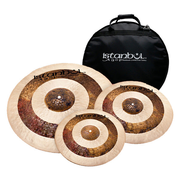 Istanbul Agop Cymbals Sultan Set 14" Hi-Hats 16" Crash 20" Ride Cymbal Pack With Bag (ISS)
