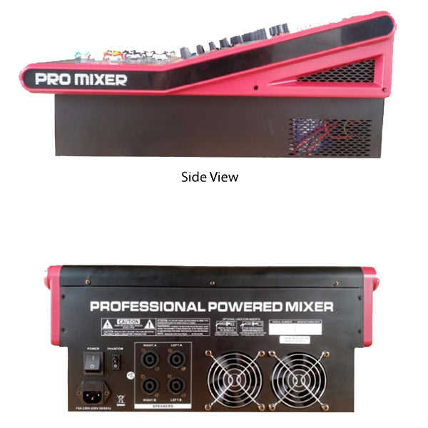 IVA PM-8500 2 X 500 Watt 8 Channel Powered Mixer With USB Bluetooth and Power Effect (PM8500 PM 8500)