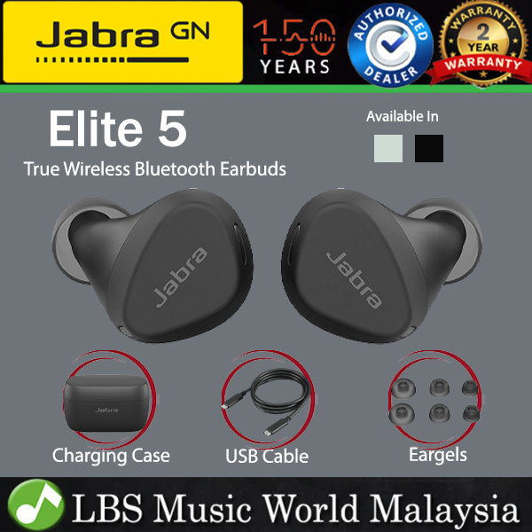 Jabra Elite 5 True Wireless Earbud with Hybrid Active Noise Cancellation ANC (Elite5)