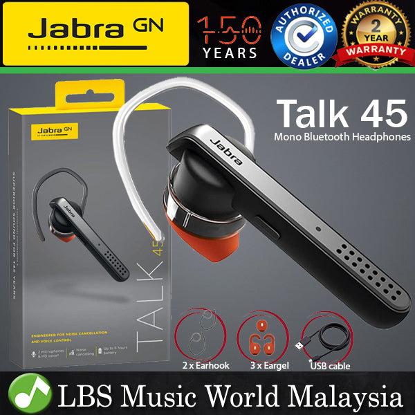 Jabra Talk 45 Mono Bluetooth Wireless Headset Headphone Noise