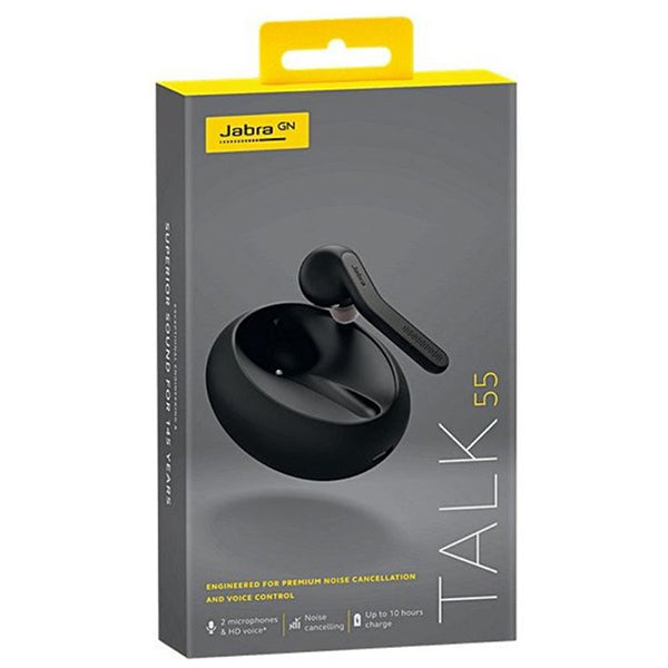 Jabra Talk 55 Mono Bluetooth Wireless Headset Headphones with Charging Case (Talk55 Earphone)