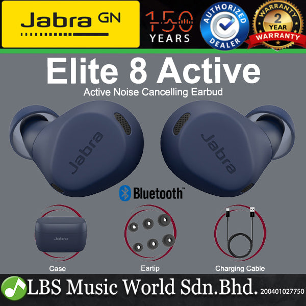 Jabra Elite 8 Active Bluetooth Multipoint Noise Cancelling Earbud