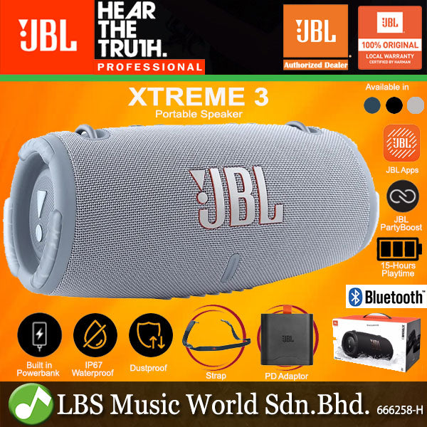 JBL XTREME 3 Portable Waterproof Wireless Bluetooth Speaker with Built in Powerbank