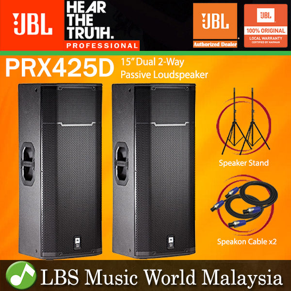 JBL PRX425D 2400W Dual 15" 2 Way Passive Speaker Loudspeaker (PRX425)