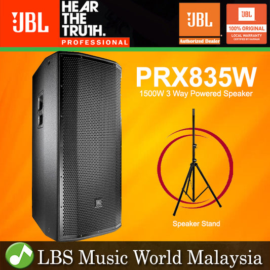 JBL PRX835W 1500 Watt 15 Inch 3 Way Powered Speaker with Wifi and Remote Operation